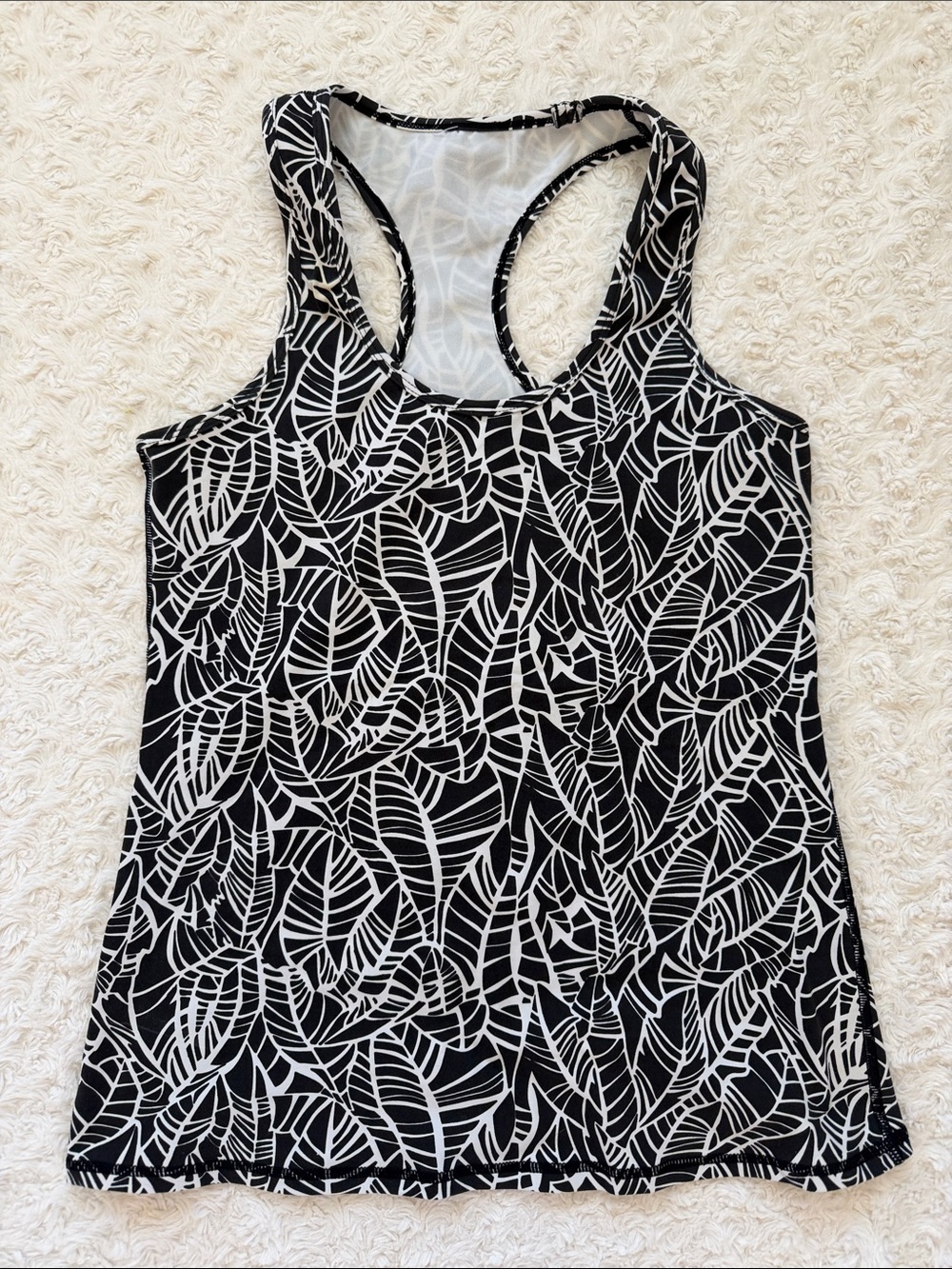 Lululemon size 6 Palm Print Racerback Tank Top